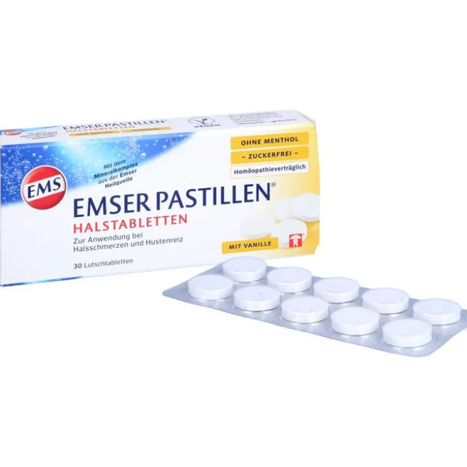 EMSER Pastillen ohne Menthol zuckerfrei 30 St