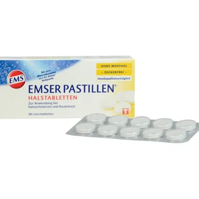 EMSER Pastillen ohne Menthol zuckerfrei 30 St