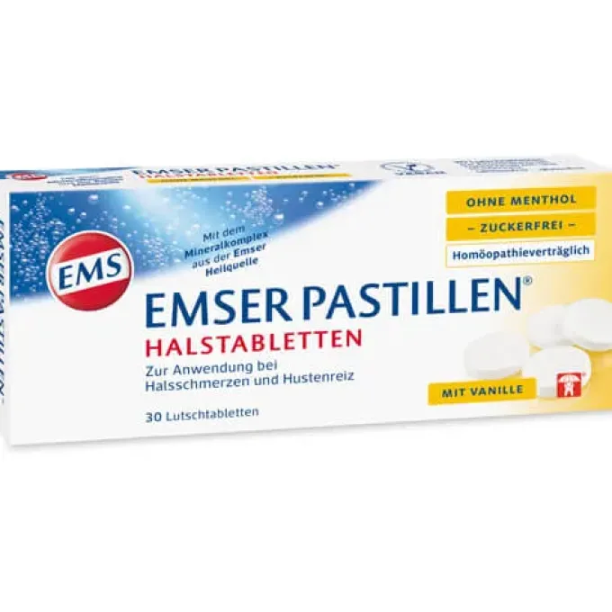 EMSER Pastillen ohne Menthol zuckerfrei 30 St
