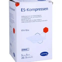 ES-KOMPRESSEN steril 5x5 cm 12fach Großpackung 20X5 St