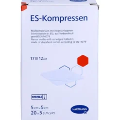 ES-KOMPRESSEN steril 5x5 cm 12fach Großpackung 20X5 St