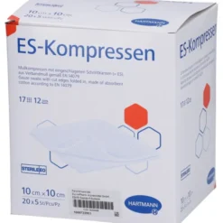 ES-KOMPRESSEN steril 10x10 cm 12fach Großpackung 20X5 St