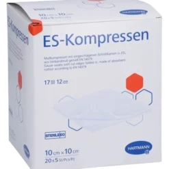 ES-KOMPRESSEN steril 10x10 cm 12fach Großpackung 20X5 St