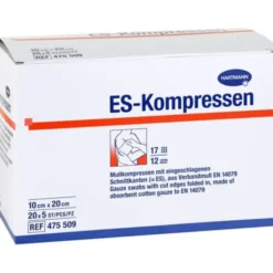 ES-KOMPRESSEN steril 10x20 cm 12fach Großpackung 20X5 St