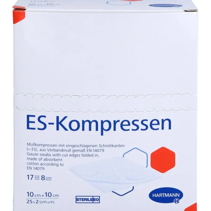 ES-KOMPRESSEN steril 10x10 cm 8fach 50 St