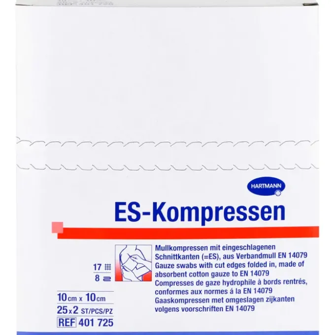 ES-KOMPRESSEN steril 10x10 cm 8fach 50 St