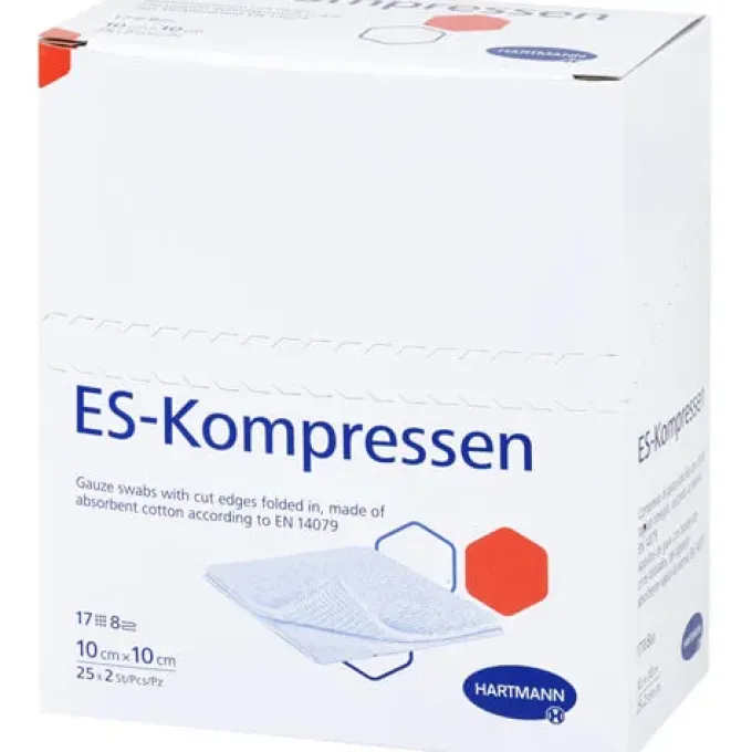 ES-KOMPRESSEN steril 10x10 cm 8fach 50 St