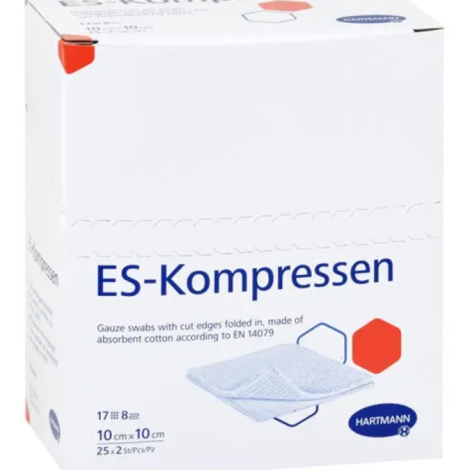 ES-KOMPRESSEN steril 10x10 cm 8fach 50 St