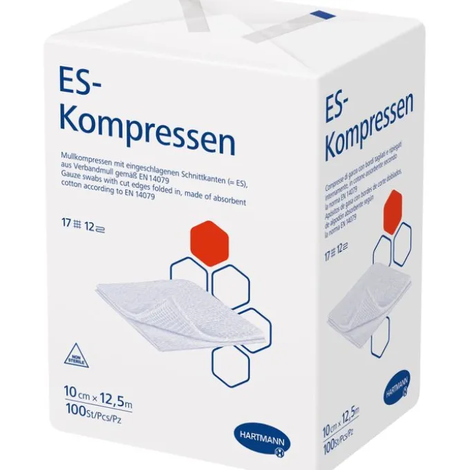 ES-KOMPRESSEN unsteril 10x12,5 cm 12fach 100 St