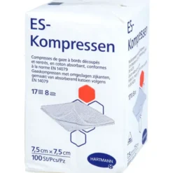 ES-KOMPRESSEN unsteril 7,5x7,5 cm 8fach 100 St