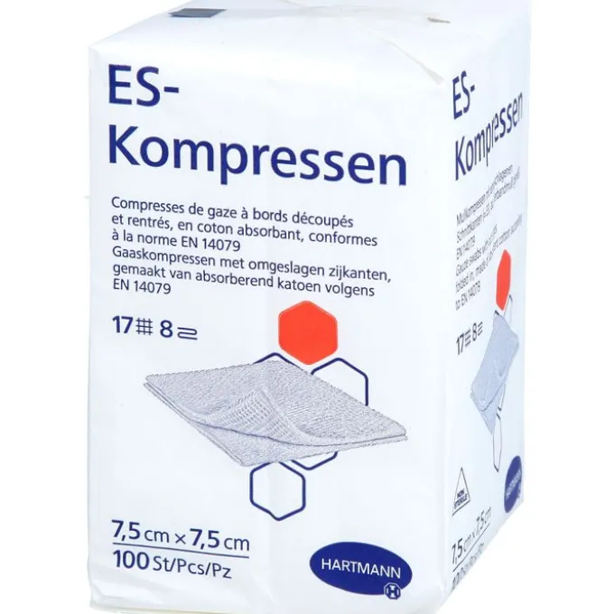 ES-KOMPRESSEN unsteril 7,5x7,5 cm 8fach 100 St