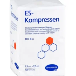 ES-KOMPRESSEN unsteril 7,5x7,5 cm 8fach 100 St