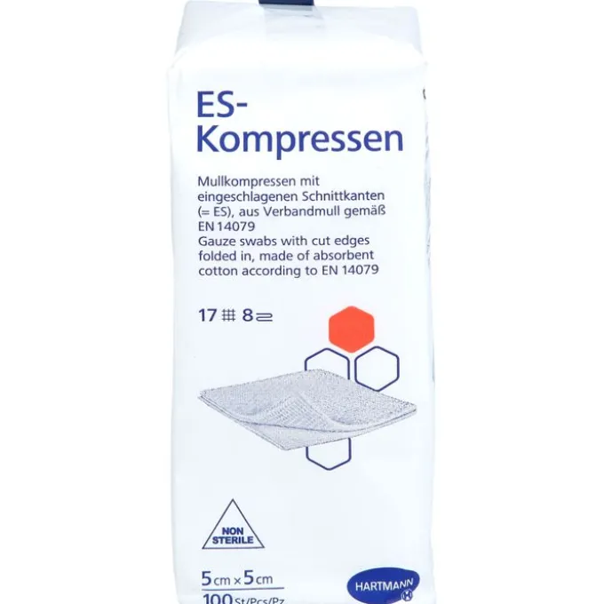 ES-KOMPRESSEN unsteril 5x5 cm 8fach 100 St
