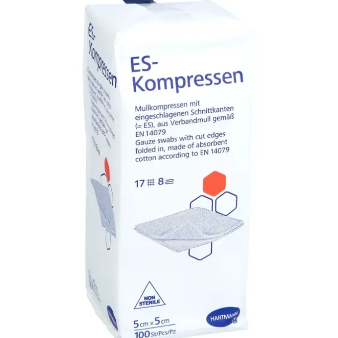 ES-KOMPRESSEN unsteril 5x5 cm 8fach 100 St