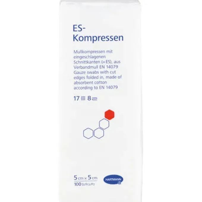 ES-KOMPRESSEN unsteril 5x5 cm 8fach 100 St