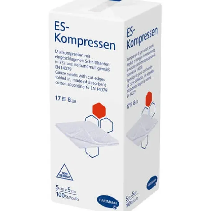 ES-KOMPRESSEN unsteril 5x5 cm 8fach 100 St