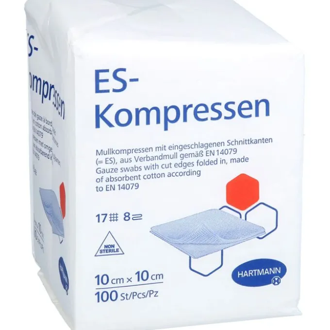 ES-KOMPRESSEN unsteril 10x10 cm 8fach 100 St
