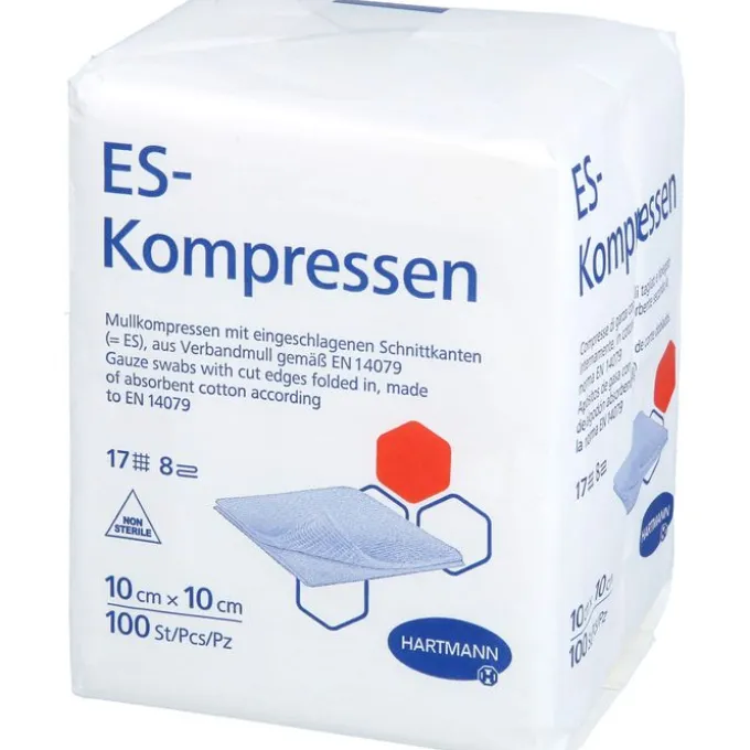 ES-KOMPRESSEN unsteril 10x10 cm 8fach 100 St