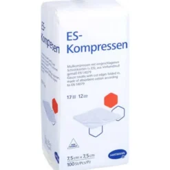 ES-KOMPRESSEN unsteril 7,5x7,5 cm 12fach 100 St
