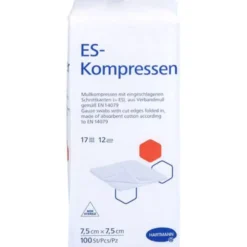 ES-KOMPRESSEN unsteril 7,5x7,5 cm 12fach 100 St