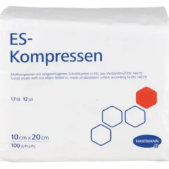 ES-KOMPRESSEN unsteril 10x20 cm 12fach 100 St