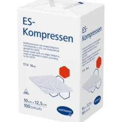 ES-KOMPRESSEN unsteril 10x12,5 cm 16fach 100 St
