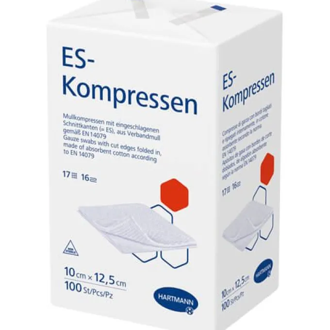 ES-KOMPRESSEN unsteril 10x12,5 cm 16fach 100 St