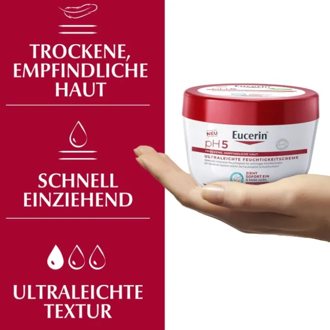 EUCERIN pH5 ultraleichte Feuchtigkeitscreme 350 ml