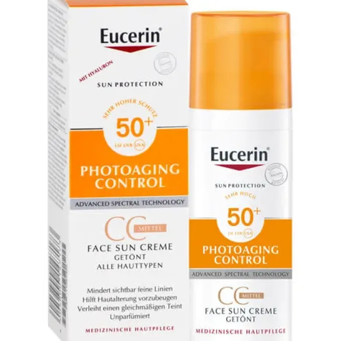 EUCERIN Sun CC Creme getönt mittel LSF 50+ 50 ml