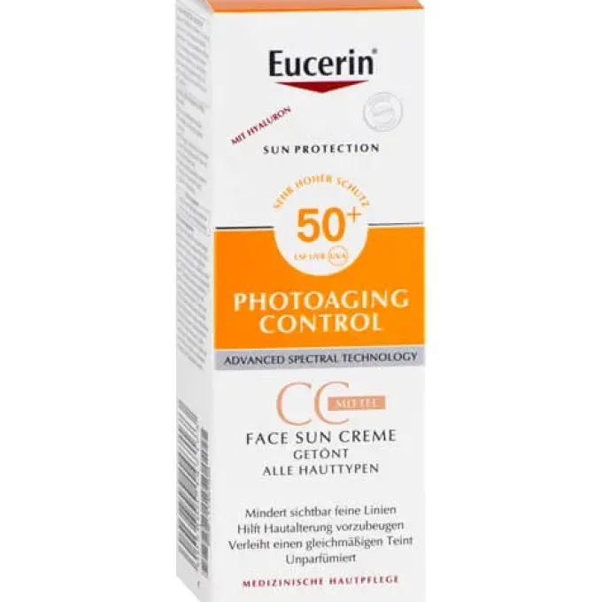 EUCERIN Sun CC Creme getönt mittel LSF 50+ 50 ml