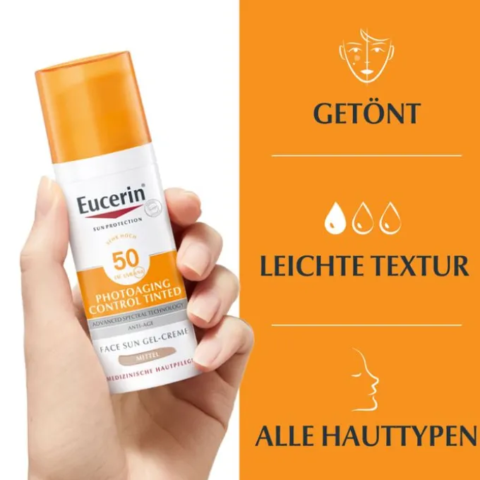 EUCERIN Sun CC Creme getönt mittel LSF 50+ 50 ml