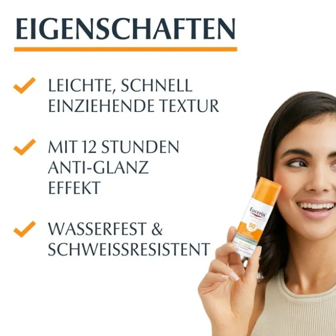 EUCERIN Sun Gel-Creme Oil Contr.Anti-Gl.Eff.LSF50+ 50 ml