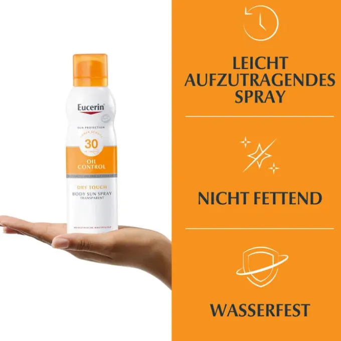 EUCERIN Sun Oil Control Body Transp.Aerosol LSF 30 200 ml