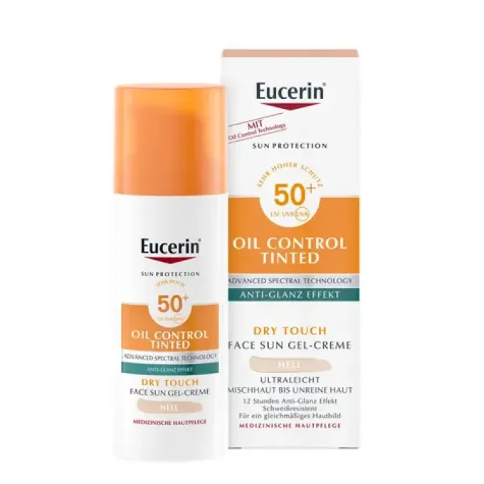 EUCERIN Sun Oil Control tinted Creme LSF 50+ hell 50 ml