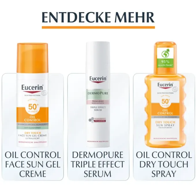 EUCERIN Sun Oil Control tinted Creme LSF 50+ mitt. 50 ml