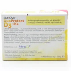 EUNOVA DuoProtect D3+K2 4000 I.E./80 ?g Kapseln Set 2x30St