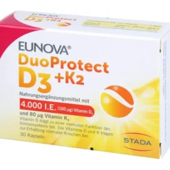 EUNOVA DuoProtect D3+K2 4000 I.E./80 μg Kapseln 30 Stück