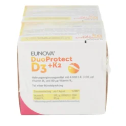 EUNOVA DuoProtect D3+K2 4000 I.E./80 μg Kaps.Kombi 180 Stück