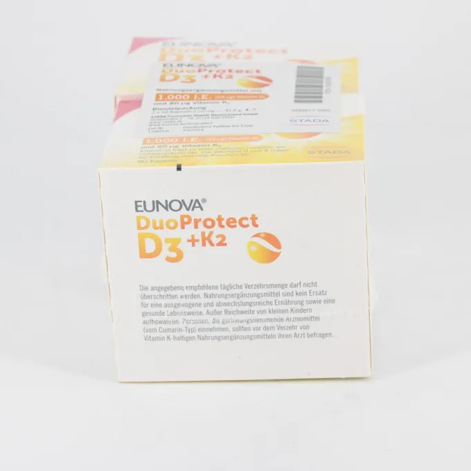 EUNOVA DuoProtect D3+K2 1000 I.E./80 μg Kaps.Kombi 180 Stück