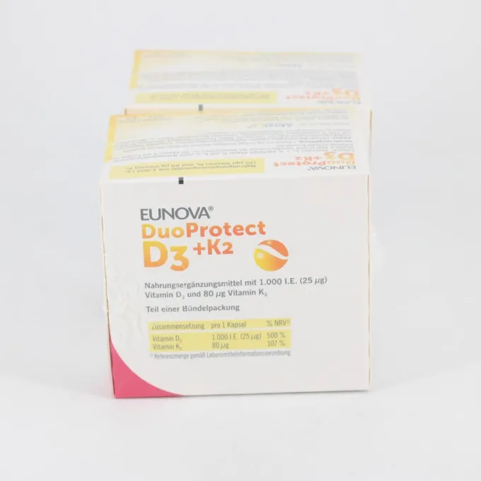 EUNOVA DuoProtect D3+K2 1000 I.E./80 μg Kaps.Kombi 180 Stück