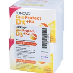 EUNOVA DuoProtect D3+K2 2000 I.E./80 μg Kaps.Kombi 180 Stück
