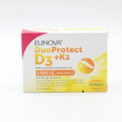EUNOVA DuoProtect D3+K2 2000 I.E./80 μg Kapseln 30 Stück