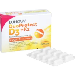 EUNOVA DuoProtect D3+K2 2000 I.E./80 μg Kapseln 30 Stück