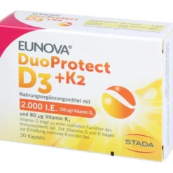 EUNOVA DuoProtect D3+K2 2000 I.E./80 μg Kapseln 30 Stück