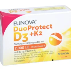EUNOVA DuoProtect D3+K2 2000 I.E./80 μg Kapseln 30 Stück