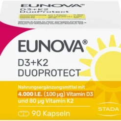 EUNOVA DuoProtect D3+K2 4000 I.E./80 μg Kapseln 90 Stück