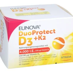 EUNOVA DuoProtect D3+K2 4000 I.E./80 μg Kapseln 90 Stück