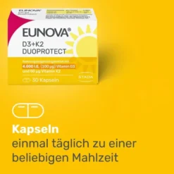 EUNOVA DuoProtect D3+K2 4000 I.E./80 μg Kapseln 90 Stück