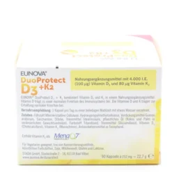 EUNOVA DuoProtect D3+K2 4000 I.E./80 μg Kapseln 90 Stück