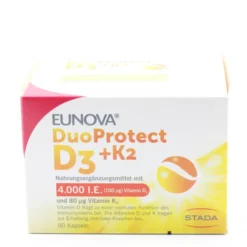 EUNOVA DuoProtect D3+K2 4000 I.E./80 μg Kapseln 90 Stück